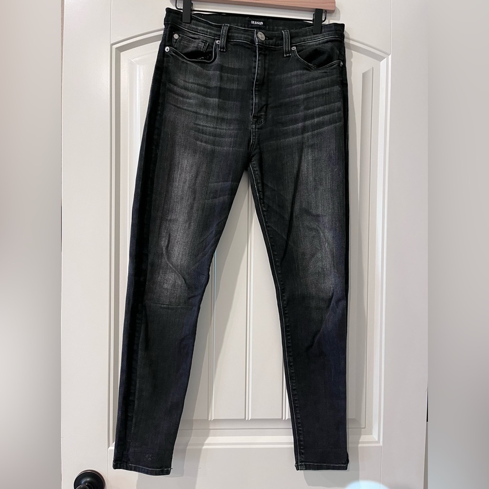 Hudson Jeans Barbara High Waist Dark Wash Skinny Jeans Charcoal Black Sz. 30